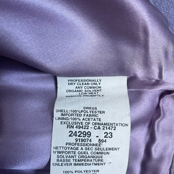 Jessica McClintock Lavender Satin Formal Gown - Size 8 - Picture 10 of 10